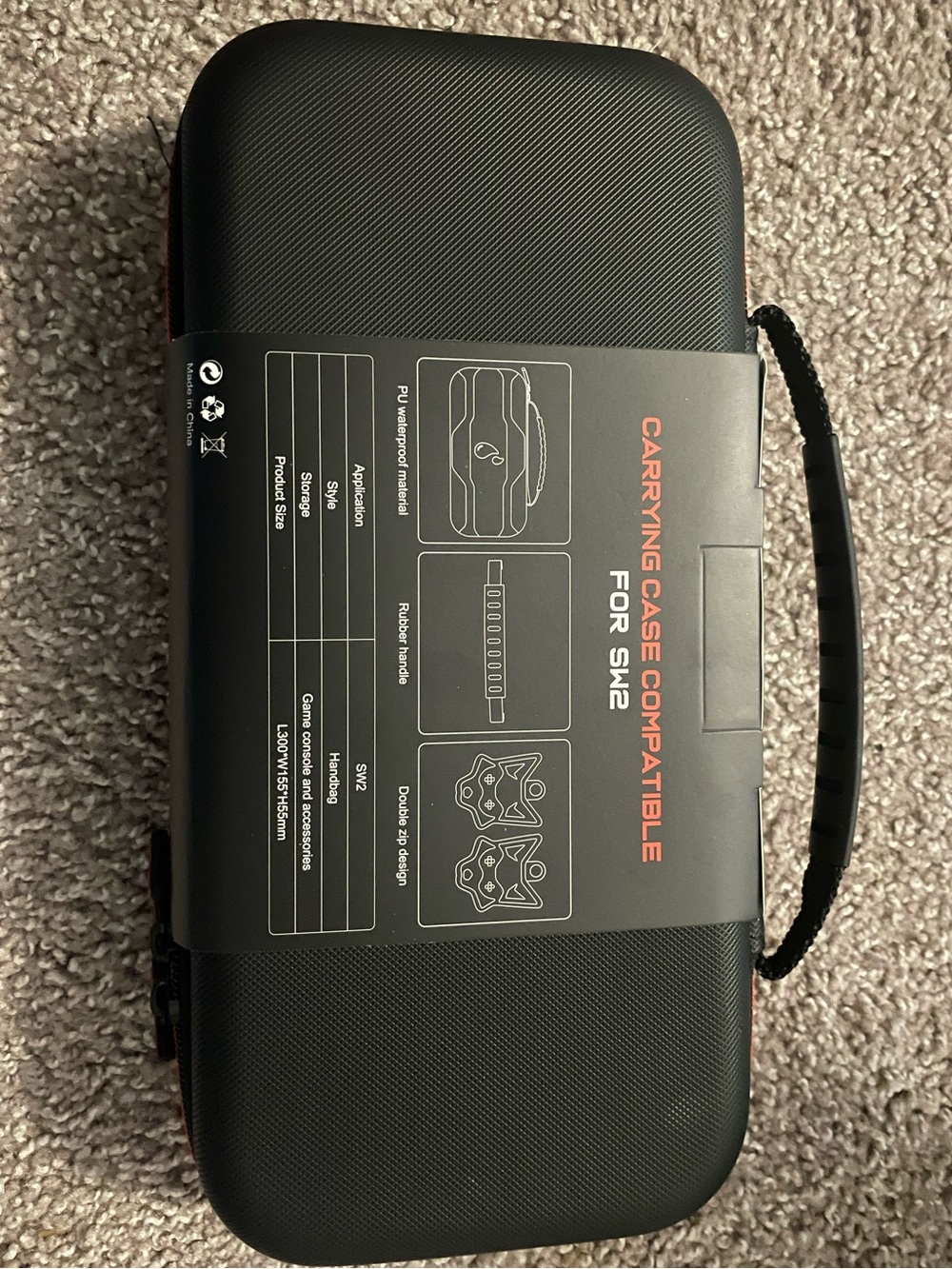 Universal Black Carrying Case for Switch-Style Console